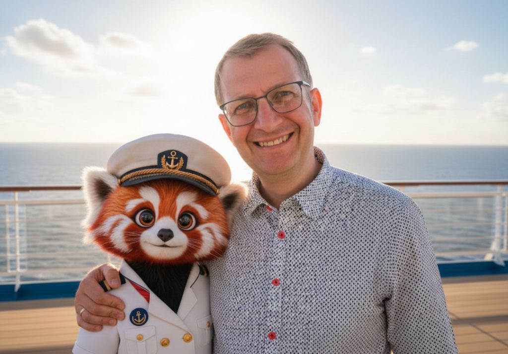 Sascha Dowidat, Dozent aus Nürnberg, mit Kapitän Bambusblick